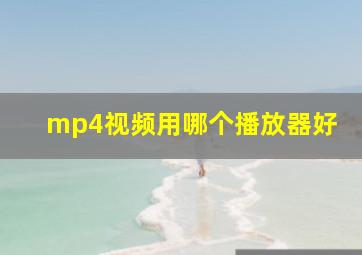 mp4视频用哪个播放器好