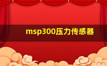 msp300压力传感器