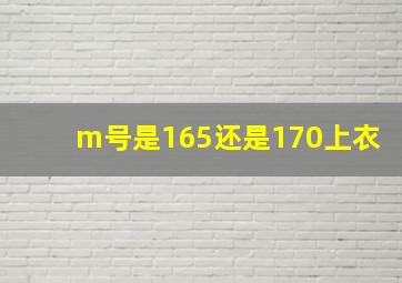 m号是165还是170上衣