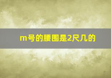 m号的腰围是2尺几的