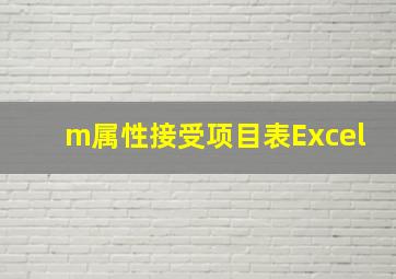 m属性接受项目表Excel