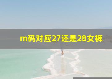 m码对应27还是28女裤