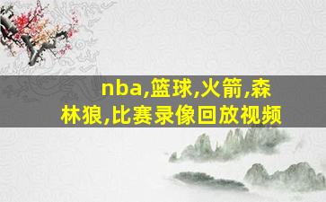 nba,篮球,火箭,森林狼,比赛录像回放视频