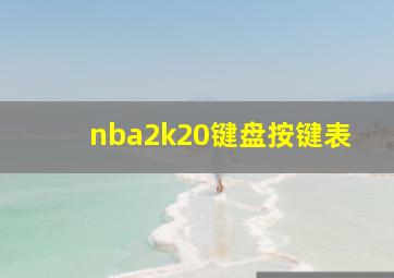 nba2k20键盘按键表