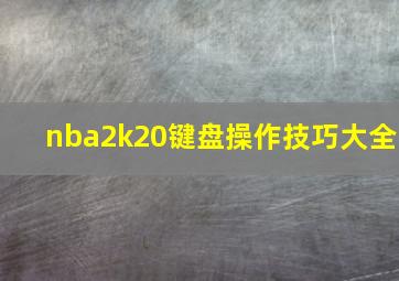 nba2k20键盘操作技巧大全