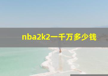 nba2k2一千万多少钱