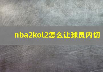 nba2kol2怎么让球员内切