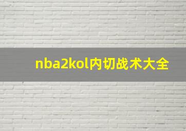 nba2kol内切战术大全