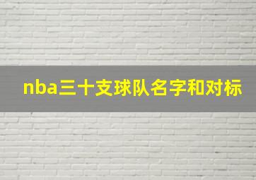 nba三十支球队名字和对标