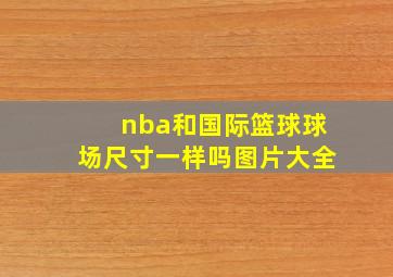 nba和国际篮球球场尺寸一样吗图片大全