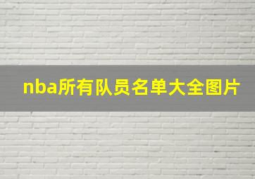 nba所有队员名单大全图片