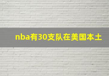 nba有30支队在美国本土