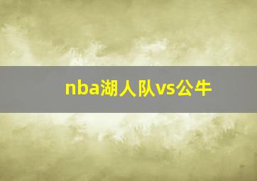 nba湖人队vs公牛