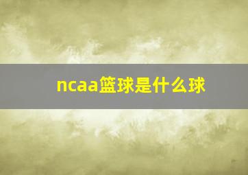 ncaa篮球是什么球