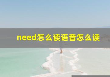 need怎么读语音怎么读