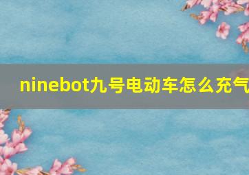 ninebot九号电动车怎么充气