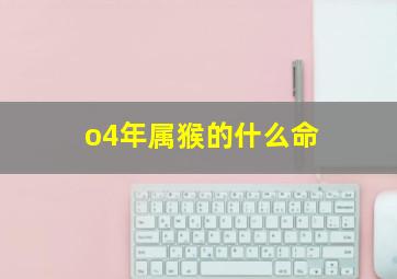 o4年属猴的什么命