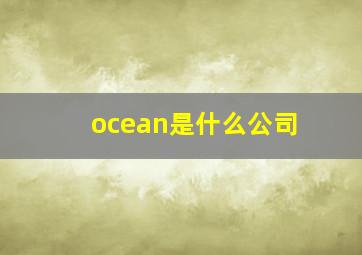 ocean是什么公司