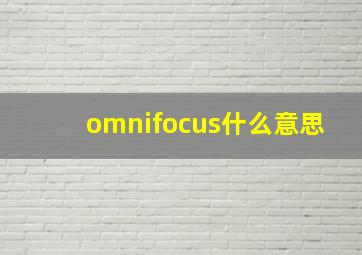 omnifocus什么意思