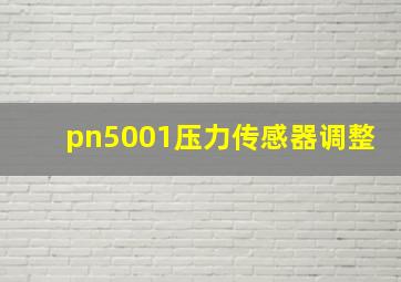 pn5001压力传感器调整