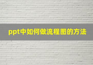 ppt中如何做流程图的方法