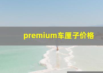 premium车厘子价格