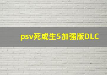 psv死或生5加强版DLC