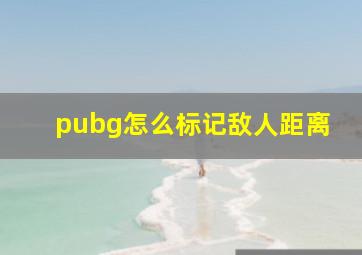 pubg怎么标记敌人距离