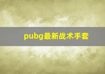 pubg最新战术手套