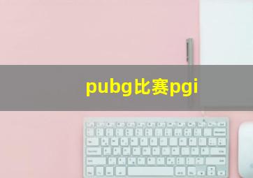 pubg比赛pgi