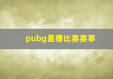 pubg直播比赛赛事