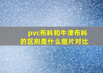 pvc布料和牛津布料的区别是什么图片对比