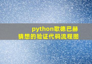 python歌德巴赫猜想的验证代码流程图