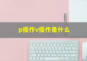 p操作v操作是什么