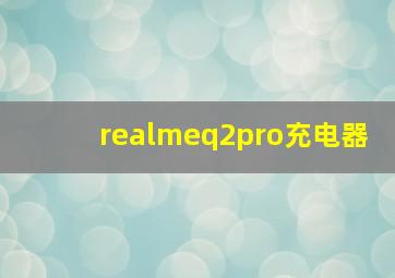 realmeq2pro充电器