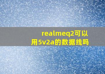 realmeq2可以用5v2a的数据线吗