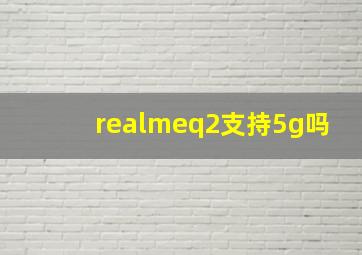 realmeq2支持5g吗