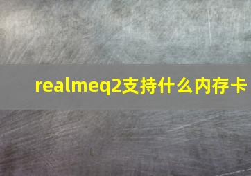 realmeq2支持什么内存卡