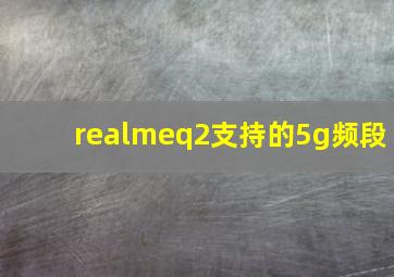 realmeq2支持的5g频段