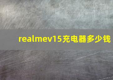 realmev15充电器多少钱