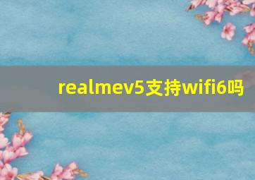 realmev5支持wifi6吗