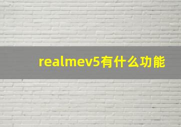 realmev5有什么功能