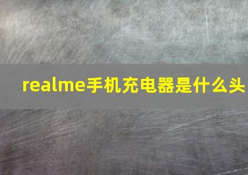 realme手机充电器是什么头