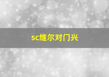 sc维尔对门兴