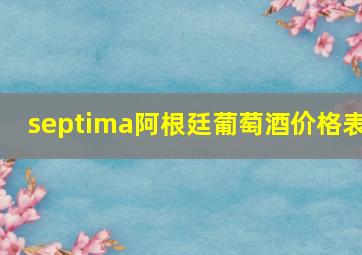 septima阿根廷葡萄酒价格表