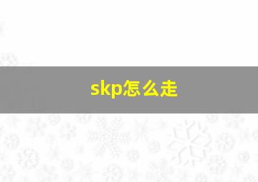 skp怎么走