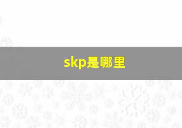 skp是哪里