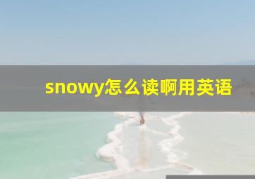 snowy怎么读啊用英语