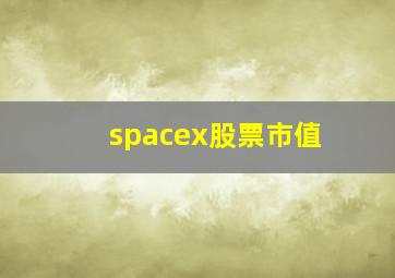 spacex股票市值