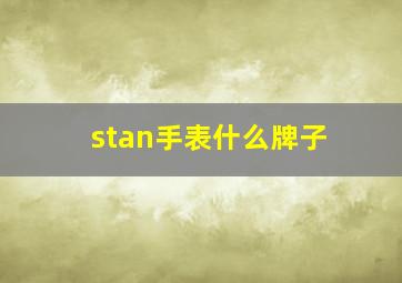 stan手表什么牌子